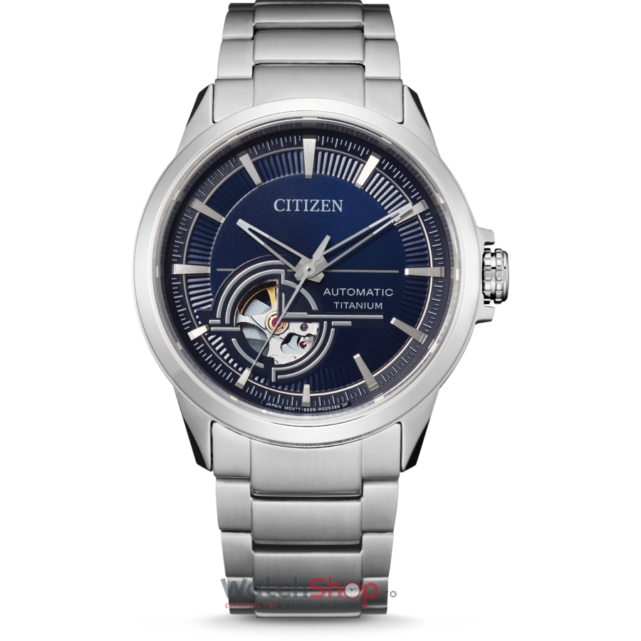 Ceas Citizen Original Barbatesc Casual Albastru TITANIUM NH9120-88L Automatic cu Comanda Online