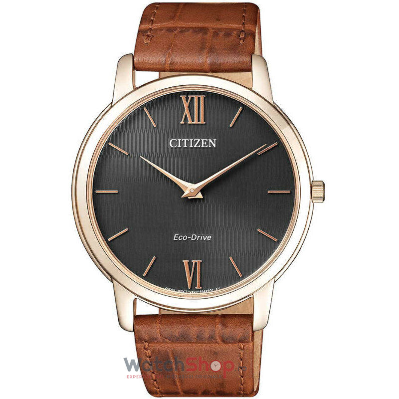 Ceas Citizen Original Barbatesc Casual Negru STILETTO AR1133-15H Eco-Drive cu Comanda Online