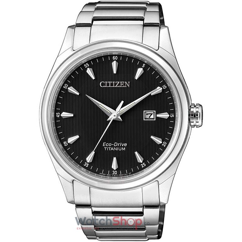 Ceas Citizen Original Barbatesc Casual Negru TITANIUM BM7360-82E Eco-Drive Cal. E111 cu Comanda Online