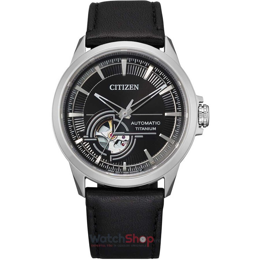 Ceas Citizen Original Barbatesc Casual Negru TITANIUM NH9120-11E Automatic cu Comanda Online