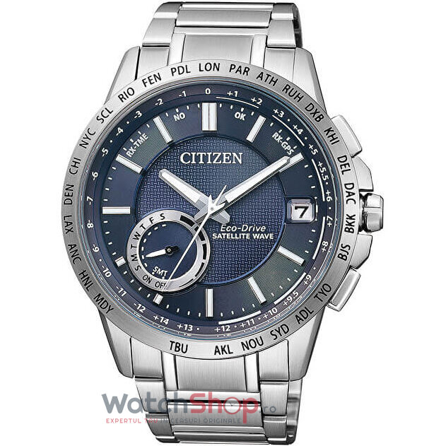 Ceas Citizen Original Barbatesc Lux Albastru CC3000-54L Satellite Wave GPS Eco-Drive cu Comanda Online