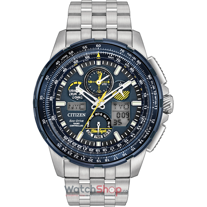 Ceas Citizen Original Barbatesc Lux Albastru PROMASTER SKYJY8058-50L Cronograf Eco-Drive cu Comanda Online