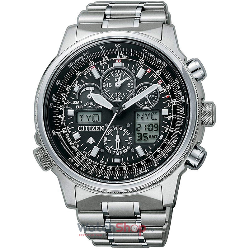 Ceas Citizen Original Barbatesc Lux Negru PROMASTER SKY JY8020-52E Titanium Eco-Drive cu Comanda Online