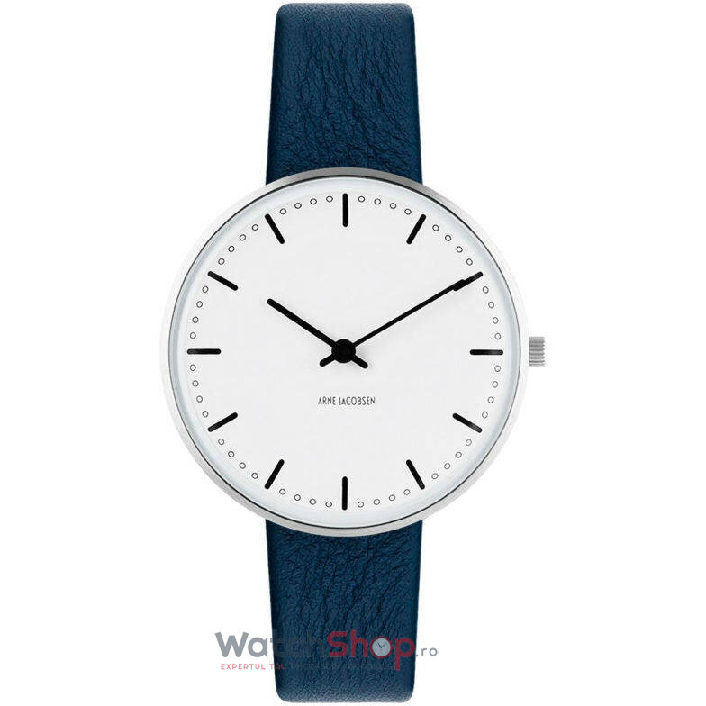 Ceas Dama Arne Jacobsen Casual Alb CITY HALL 53201-1604 Original cu Comanda Online