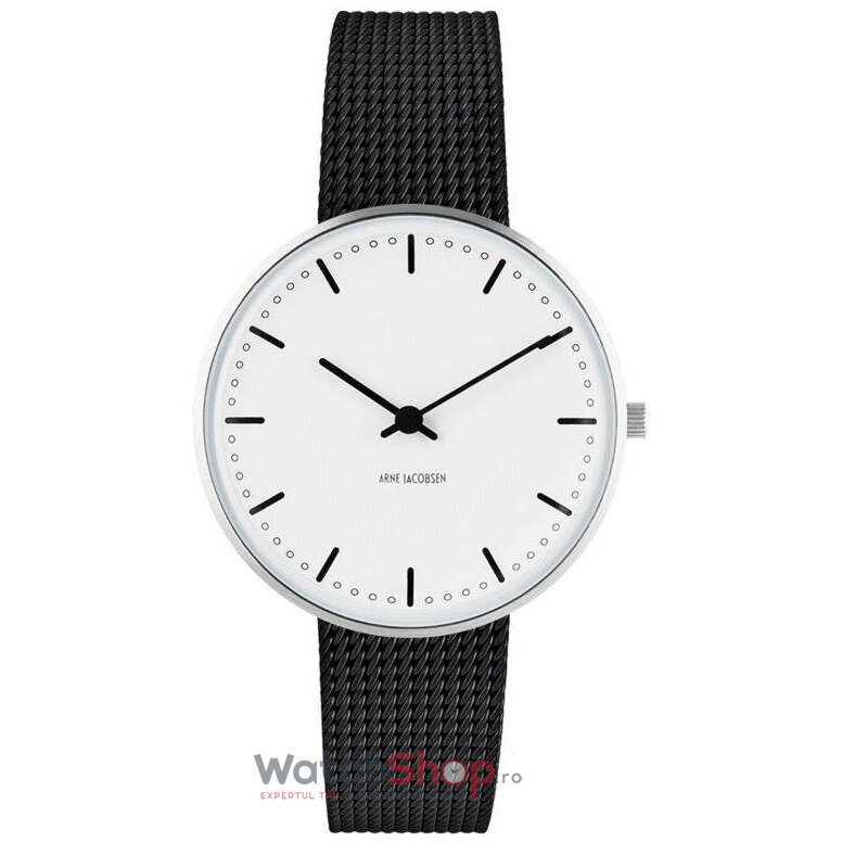 Ceas Dama Arne Jacobsen Casual Alb CITY HALL 53201-1610 Mesh S Original cu Comanda Online