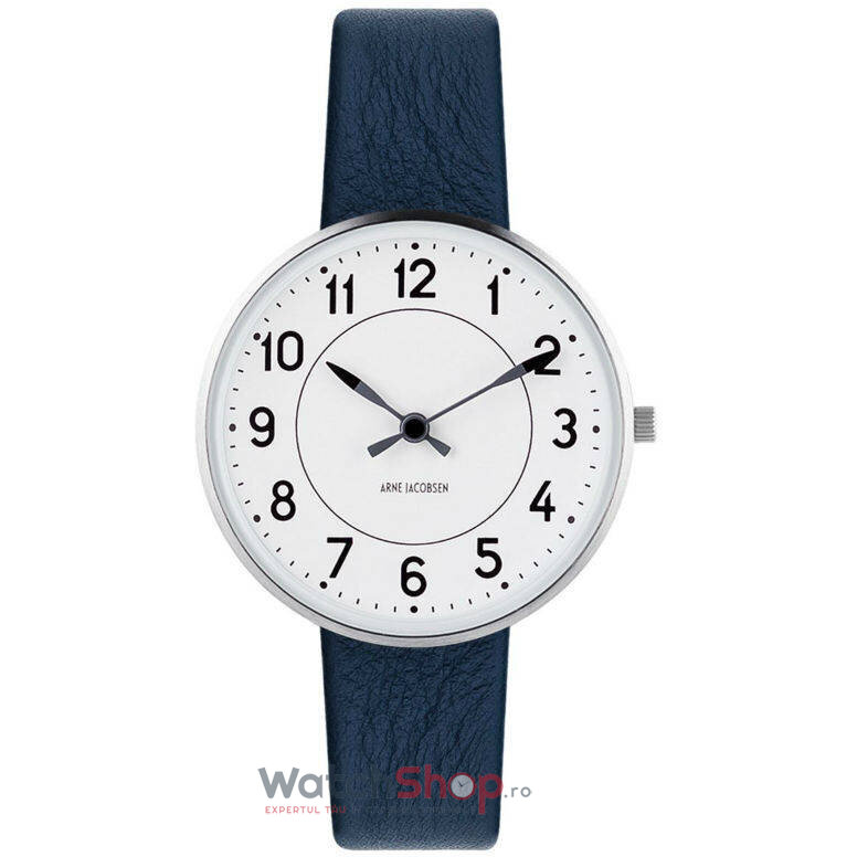 Ceas Dama Arne Jacobsen Casual Alb STATION 53401-1604 Original cu Comanda Online