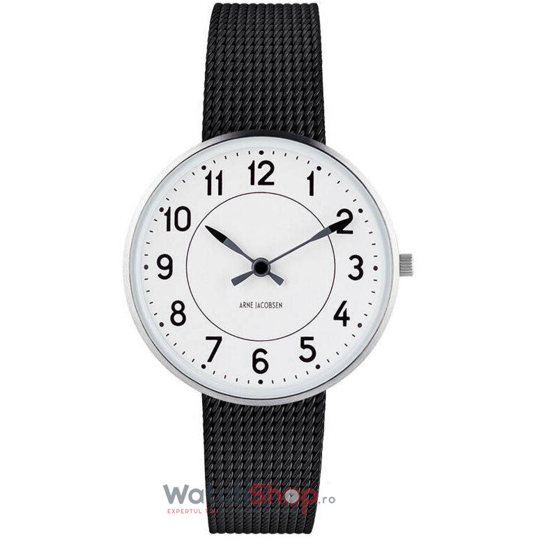 Ceas Dama Arne Jacobsen Casual Alb STATION 53401-1610 Mesh Original cu Comanda Online