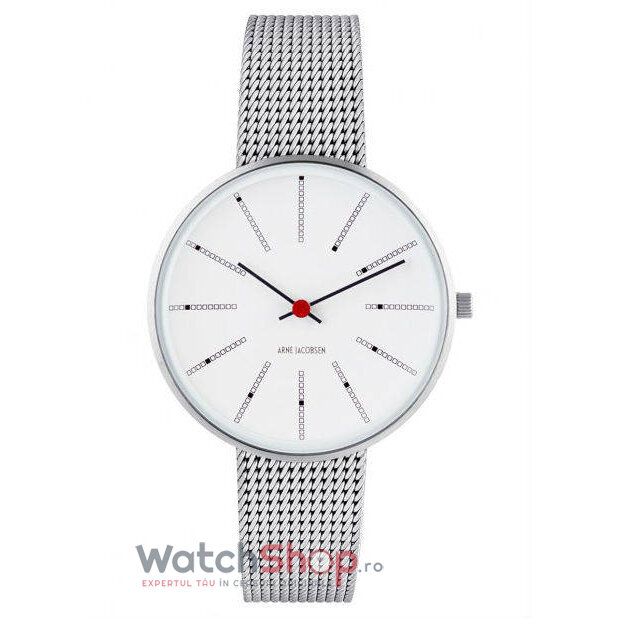 Ceas Dama Arne Jacobsen Fashion Alb BANKERS 53101-1608 Mesh Original cu Comanda Online