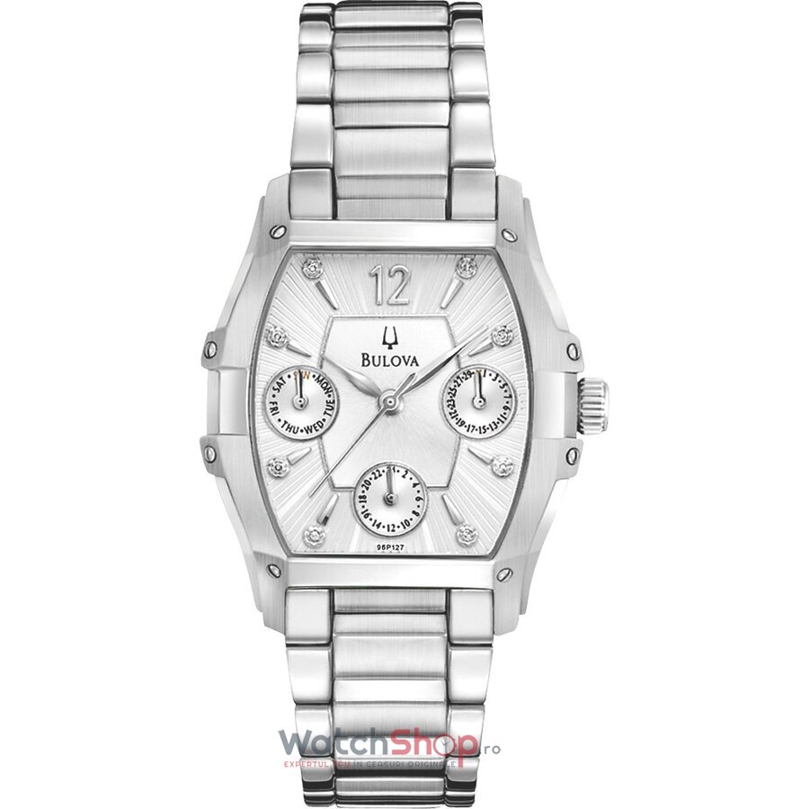 Ceas Dama Bulova Casual Argintiu DIAMOND 96P127 Wintermoor Original cu Comanda Online