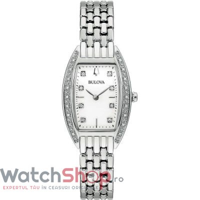 Ceas Dama Bulova Elegant Alb DIAMOND 96R244 Original cu Comanda Online