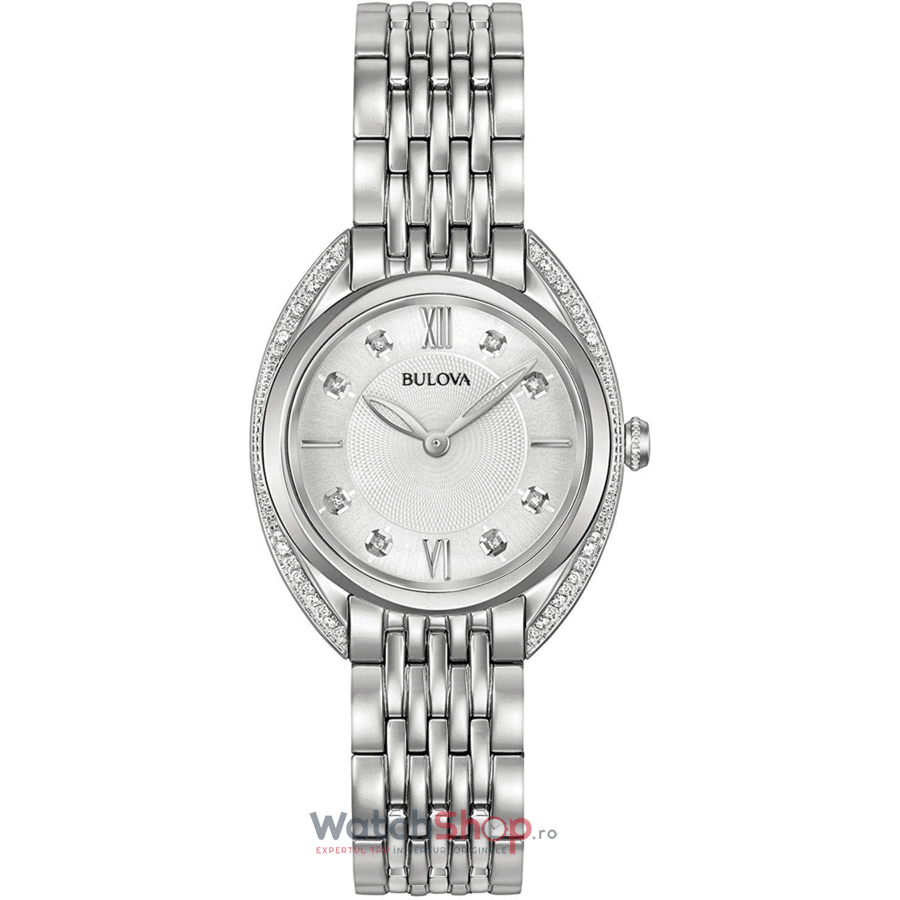 Ceas Dama Bulova Elegant Argintiu KLASSIK 96R212 Original cu Comanda Online