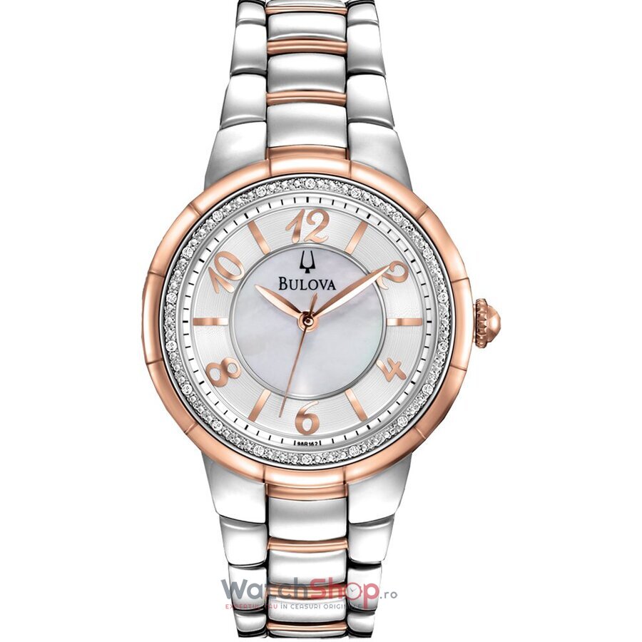 Ceas Dama Bulova Elegant  DIAMOND 98R162 Rosedale Original cu Comanda Online