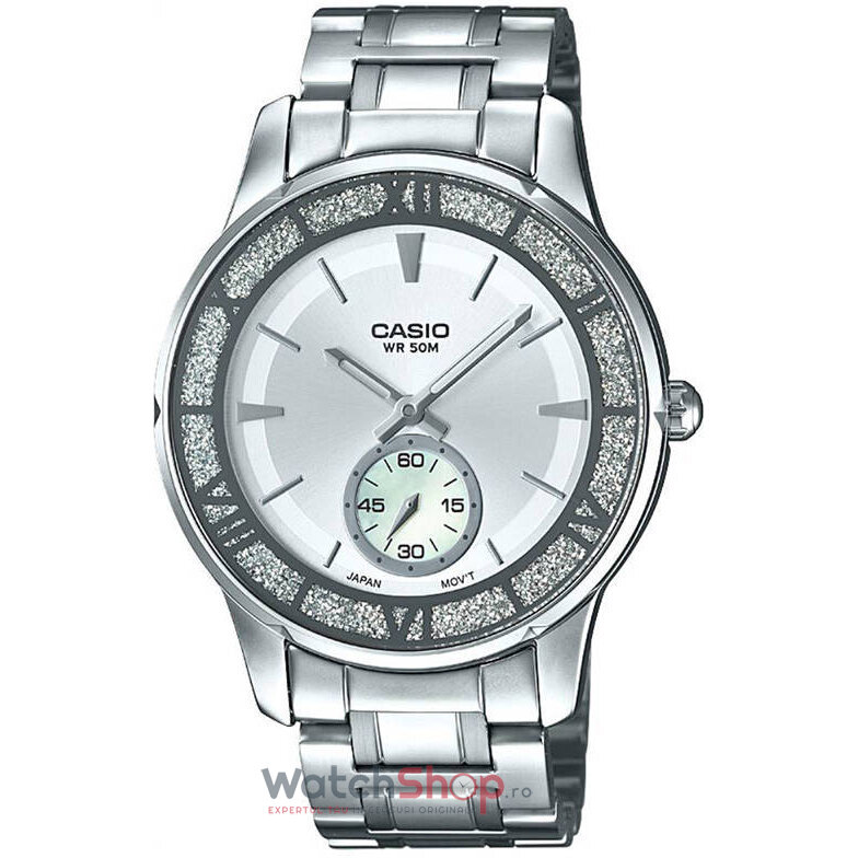 Ceas Dama Casio Casual Argintiu LTP-E135D-7AVDF Original cu Comanda Online