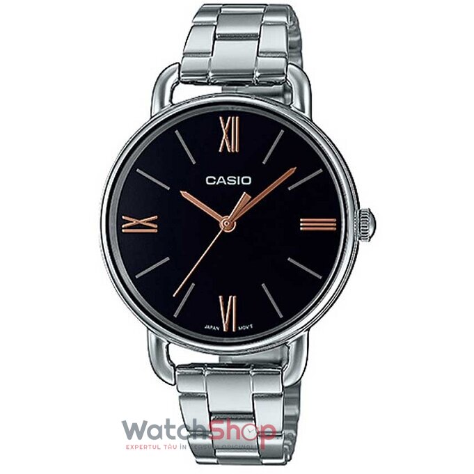 Ceas Dama Casio Casual Negru ENTICER LTP-E414D-1A Original cu Comanda Online