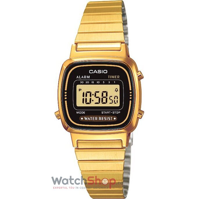 Ceas Dama Casio Casual-Sport Gri RETRO LA670WEGA-1EF Original cu Comanda Online