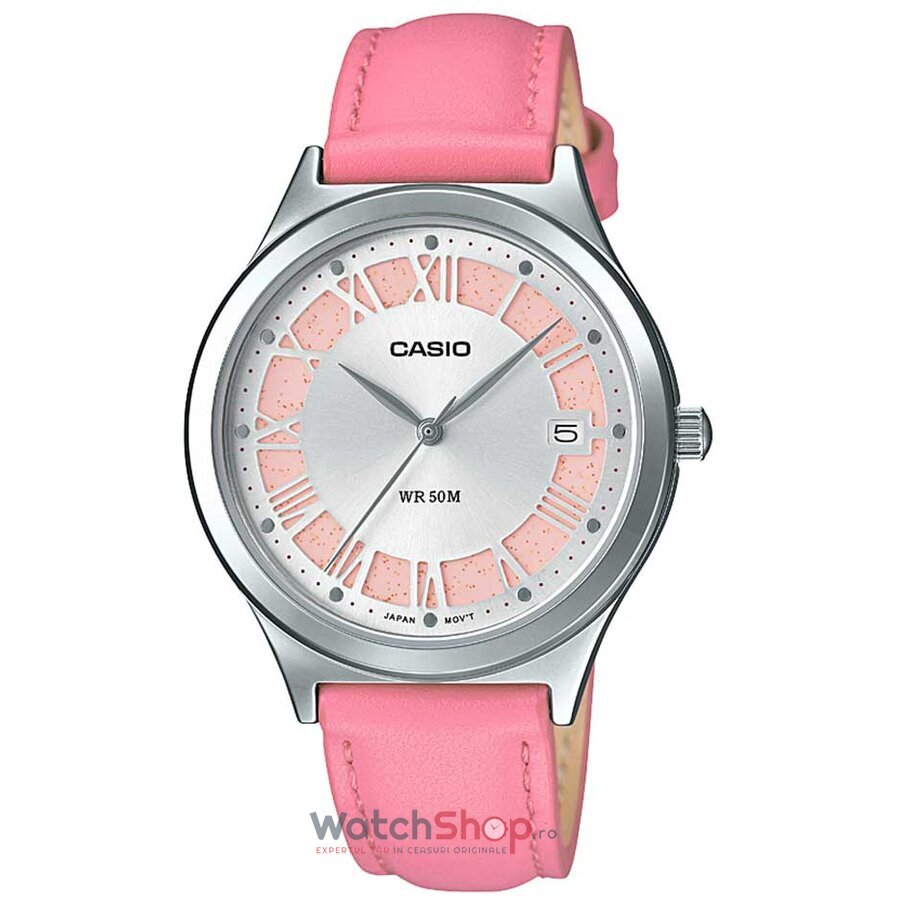 Ceas Dama Casio Elegant Argintiu Dress LTP-E141L-4A3VDF Original cu Comanda Online