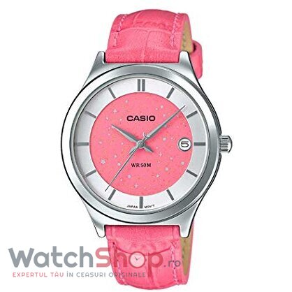 Ceas Dama Casio Elegant Roz Dress LTP-E141L-4A2VDF Original cu Comanda Online