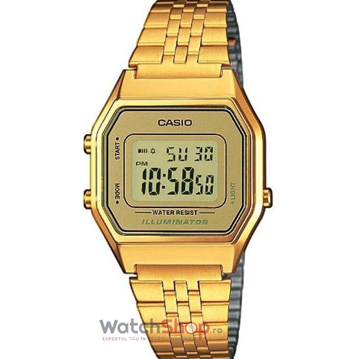 Ceas Dama Casio Sport Auriu VINTAGE LA680WEGA-9E Original cu Comanda Online