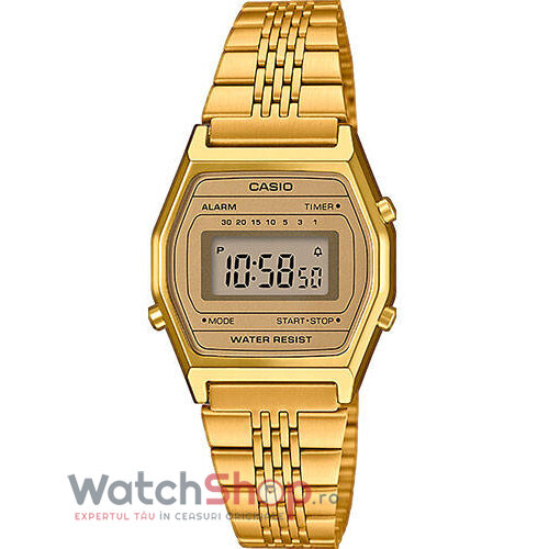 Ceas Dama Casio Sport Crem RETRO LA690WEGA-9E Original cu Comanda Online