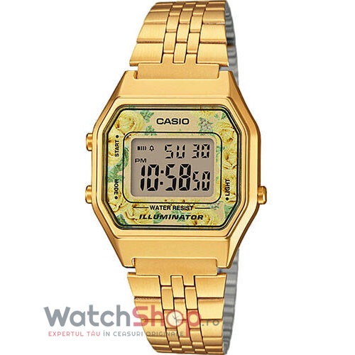 Ceas Dama Casio Sport Crem Retro LA680WEGA-9C Original cu Comanda Online