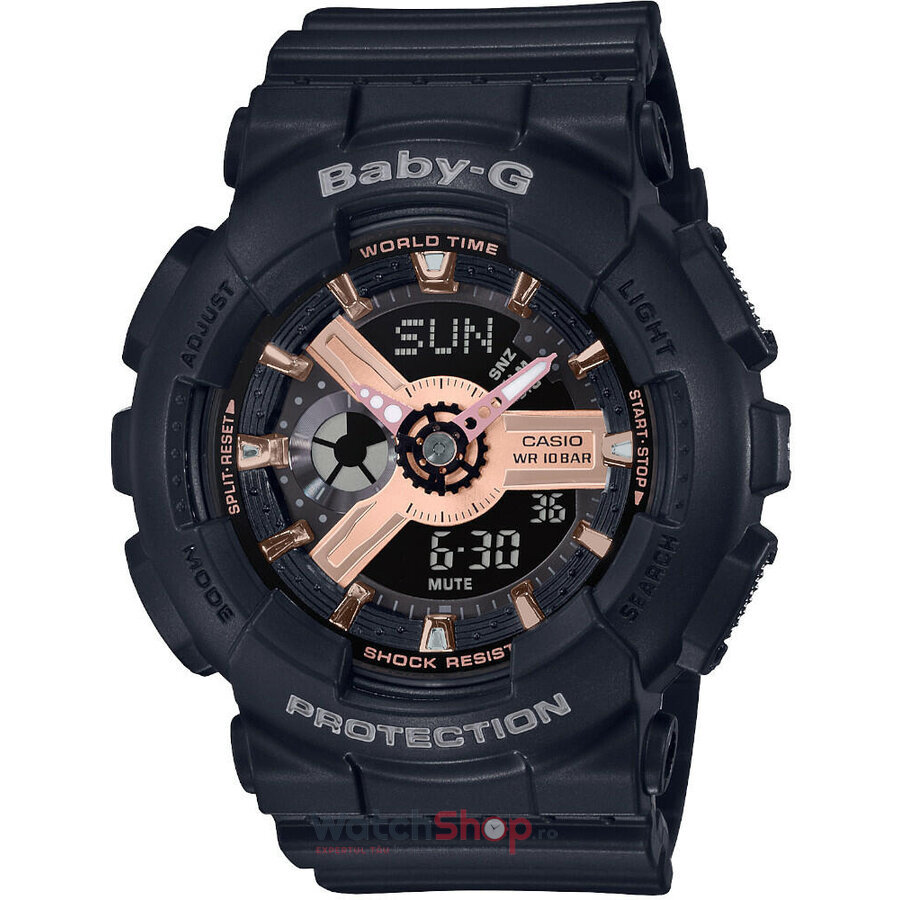 Ceas Dama Casio Sport Negru Baby-G BA-110RG-1AER Original cu Comanda Online