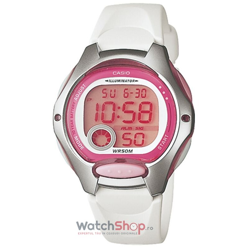 Ceas Dama Casio Sport Roz YOUTH LW-200-7A Original cu Comanda Online