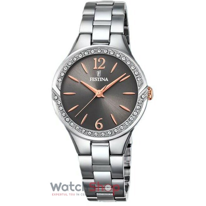 Ceas Dama Festina Casual Gri inchis Mademoiselle F20246/2 Original cu Comanda Online