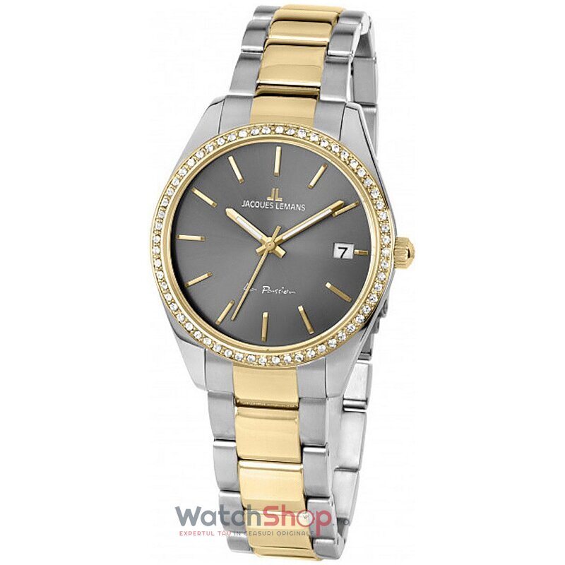 Ceas Dama Jacques Lemans Casual Gri LA PASSION 1-2085G Original cu Comanda Online