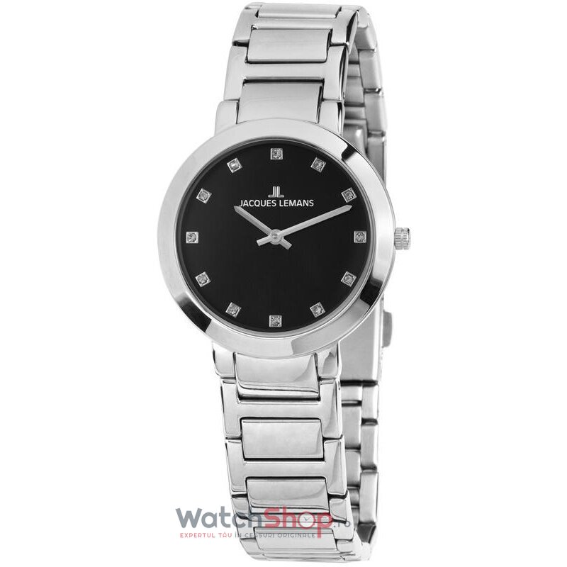 Ceas Dama Jacques Lemans Elegant Negru MILANO 1-1842.1G Original cu Comanda Online