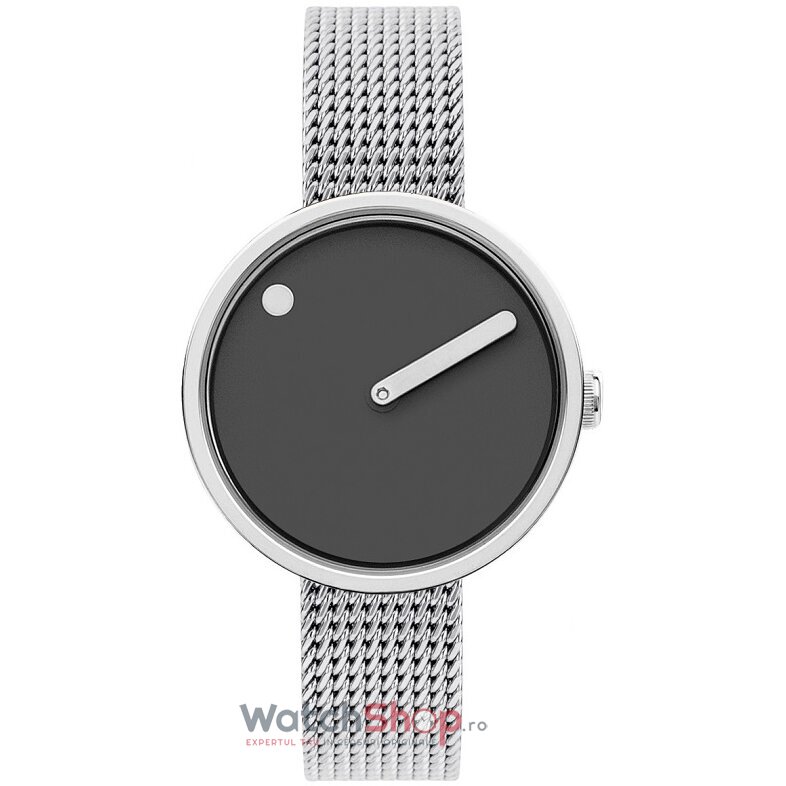 Ceas Dama PICTO Casual Gri 43351-0812 Steel Mesh 30mm Original cu Comanda Online