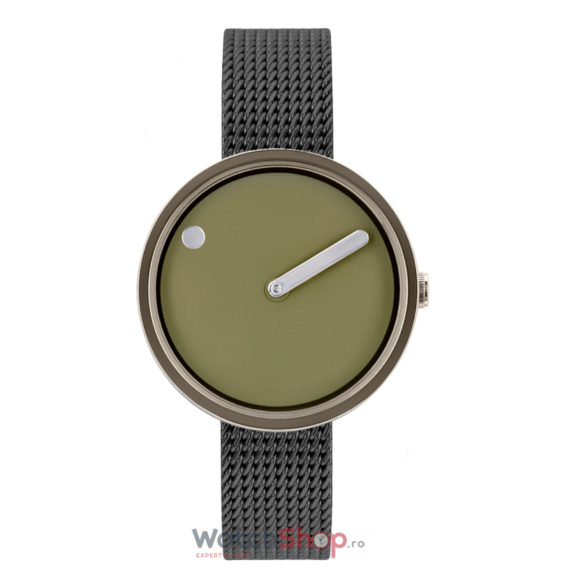 Ceas Dama PICTO Casual Verde Army 43356-1212 Steel Mesh 30mm Original cu Comanda Online