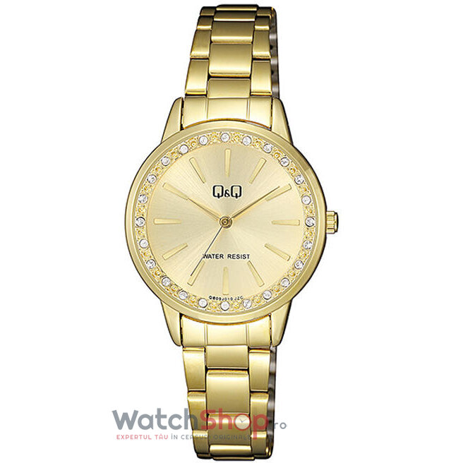 Ceas Dama Q&Q Casual Auriu QB09J010Y Original cu Comanda Online