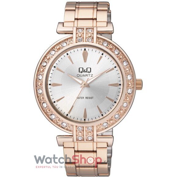 Ceas Dama Q&Q Elegant Argintiu Q885J011Y Original cu Comanda Online