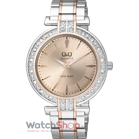 Ceas Dama Q&Q Elegant Aur roz Q885J402Y Original cu Comanda Online