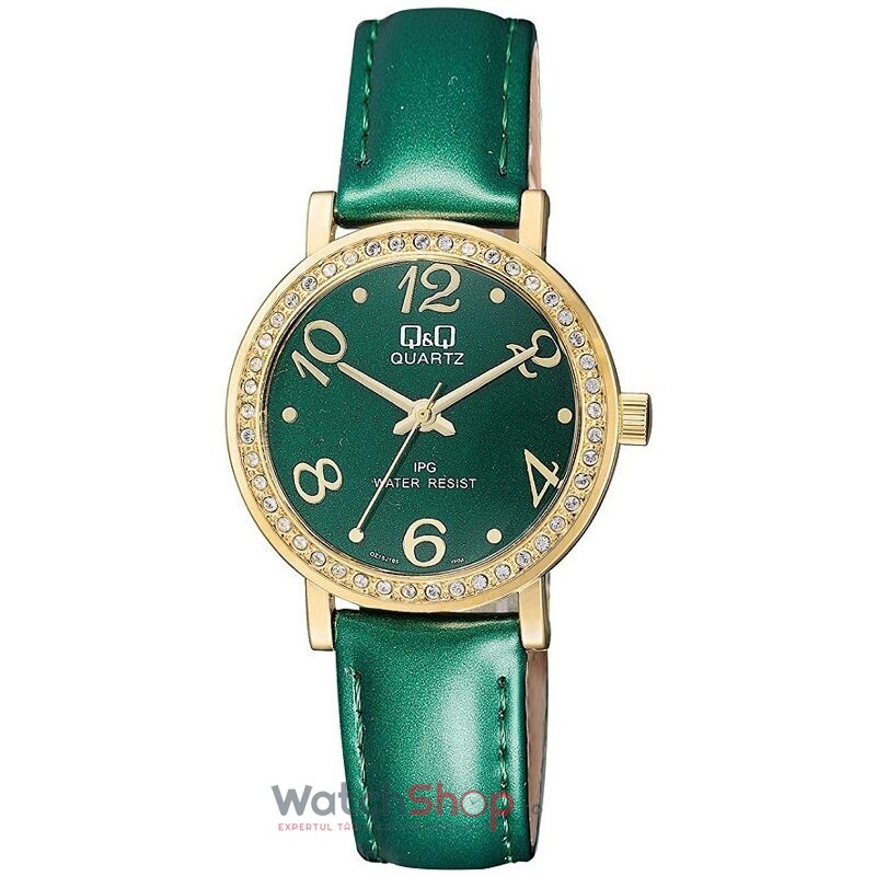 Ceas Dama Q&Q Elegant Verde QZ15J105Y Original cu Comanda Online