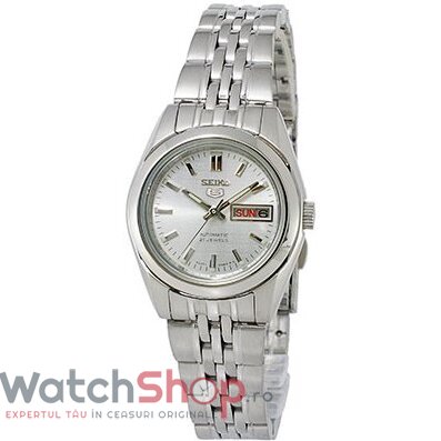 Ceas Dama Seiko Casual Argintiu SYMA27K1 SEIKO 5 Original cu Comanda Online