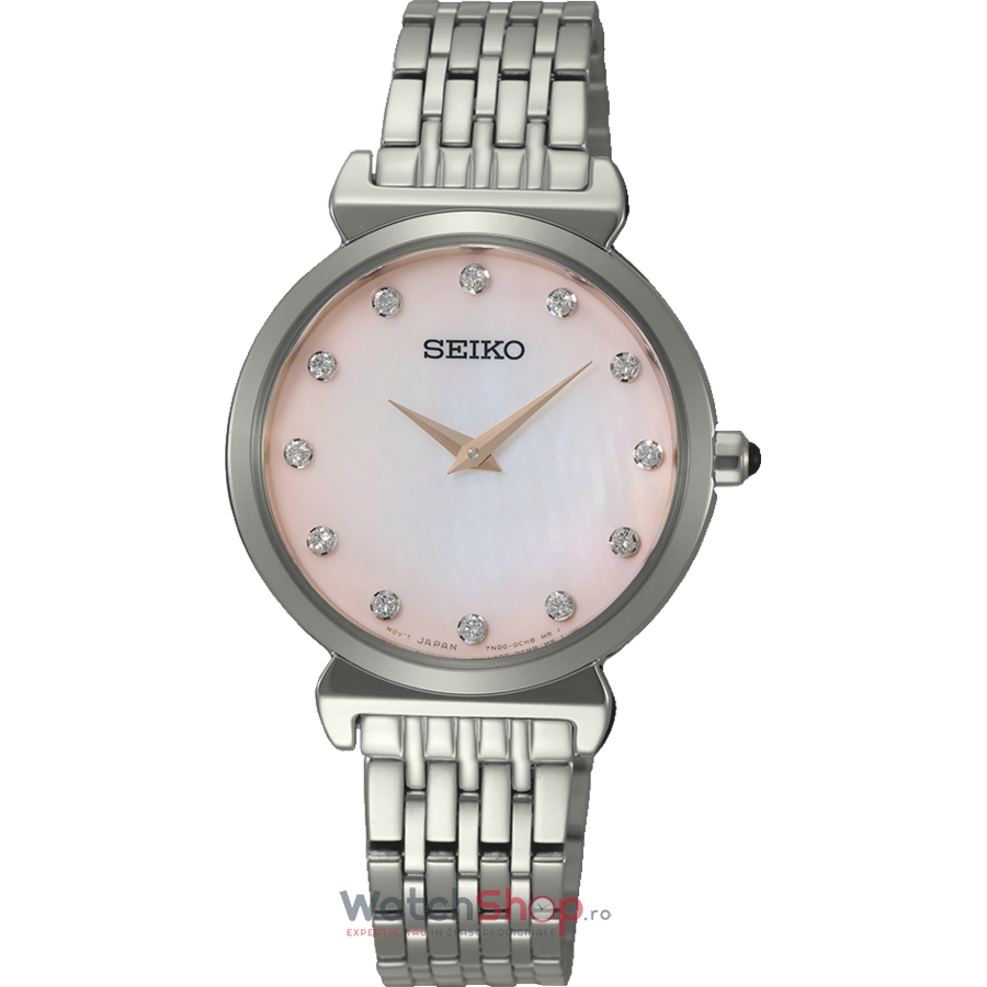 Ceas Dama Seiko Clasic Roz Moderne SFQ803P1 Original cu Comanda Online