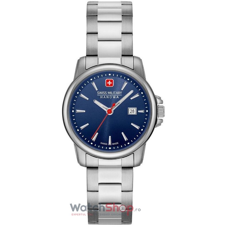 Ceas Dama Swiss Military Casual Albastru by HANOWA 06-7230.7.04.003 Swiss Recruit Lady II Original cu Comanda Online