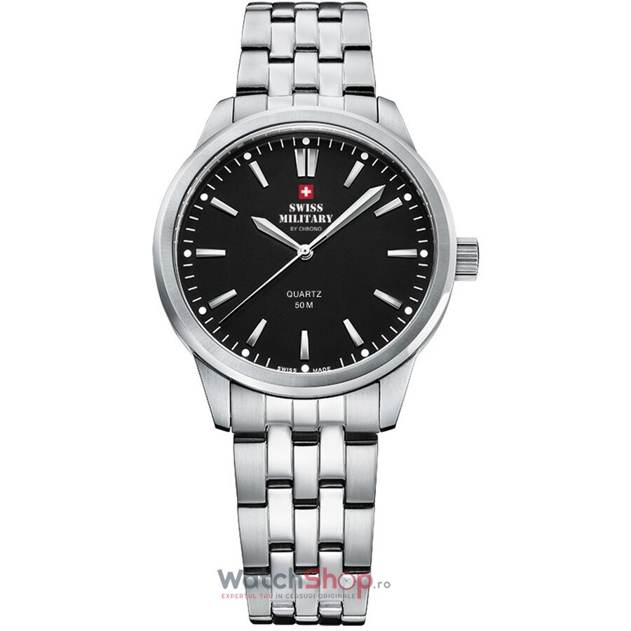 Ceas Dama Swiss Military Elegant Negru by Chrono SMP36010.01 Original cu Comanda Online