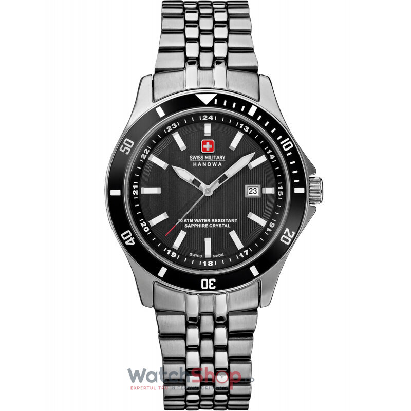 Ceas Dama Swiss Military Hanowa Elegant Negru FLAGSHIP LADY 06-7161.2.04.007 Original cu Comanda Online