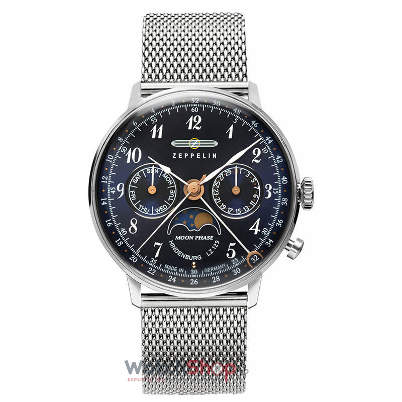 Ceas Dama Zeppelin Sport Bleumarin LZ129 HINDENBERG 7037M-3 Original cu Comanda Online