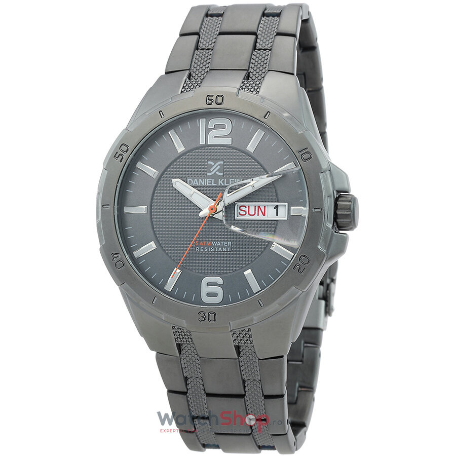 Ceas Daniel Klein Original Barbatesc Casual Antracit PREMIUM DK.1.12380.5 Quartz cu Comanda Online