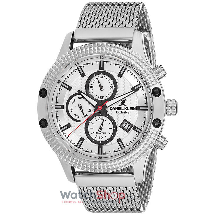 Ceas Daniel Klein Original Barbatesc Casual Argintiu EXCLUSIVE DK12225-1 Quartz cu Comanda Online