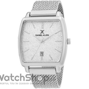 Ceas Daniel Klein Original Barbatesc Casual Argintiu PREMIUM DK.1.12300.1 Quartz cu Comanda Online