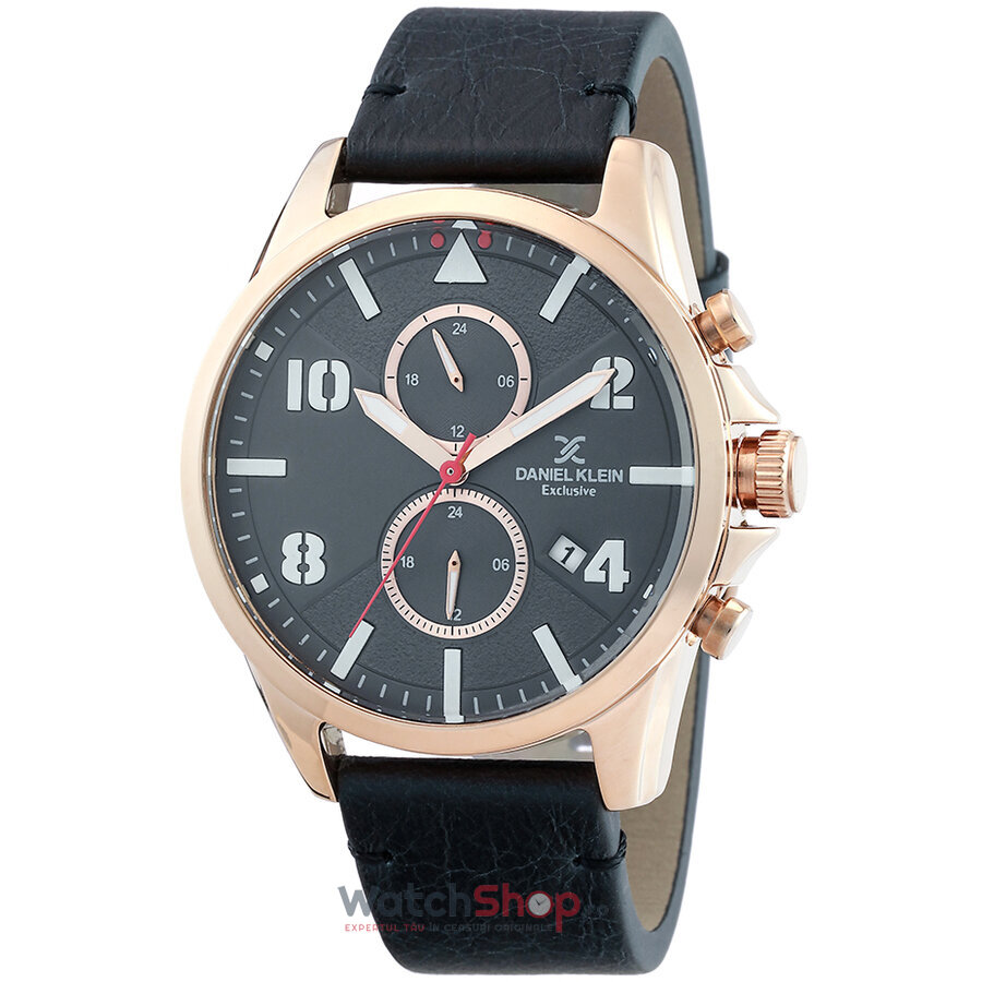 Ceas Daniel Klein Original Barbatesc Casual Negru EXCLUSIVE DK.1.12344.4 Quartz cu Comanda Online