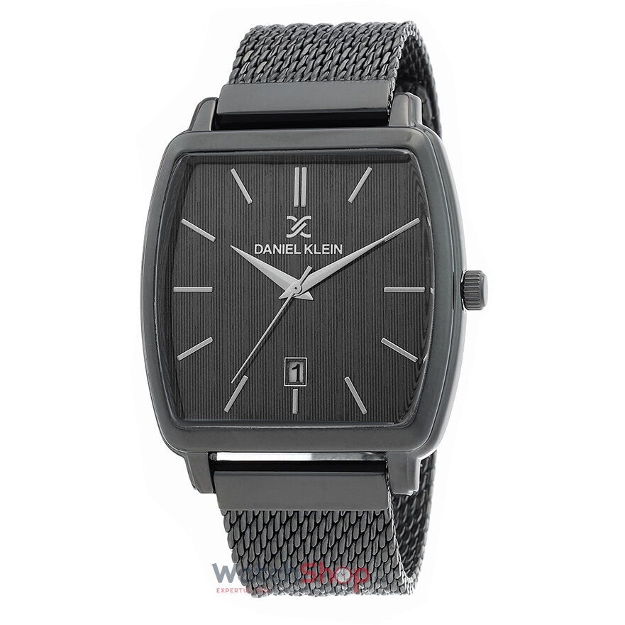 Ceas Daniel Klein Original Barbatesc Casual Negru PREMIUM DK.1.12300.5 Quartz cu Comanda Online