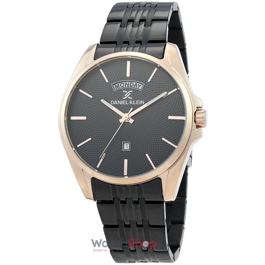 Ceas Daniel Klein Original Barbatesc Casual Negru PREMIUM DK.1.12337.5 Quartz cu Comanda Online