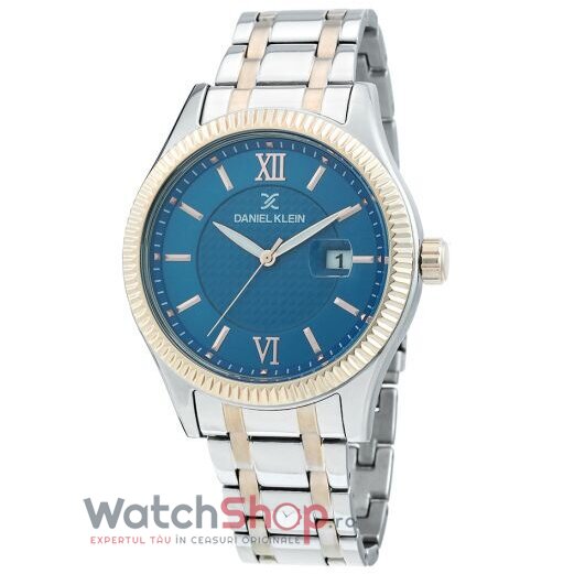 Ceas Daniel Klein Original Barbatesc Elegant Bleumarin PREMIUM DK.1.12389.1 Quartz cu Comanda Online