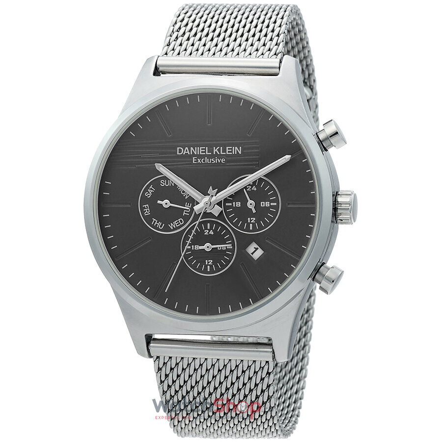 Ceas Daniel Klein Original Barbatesc Elegant Negru EXCLUSIVE DK.1.12358.2 Quartz cu Comanda Online