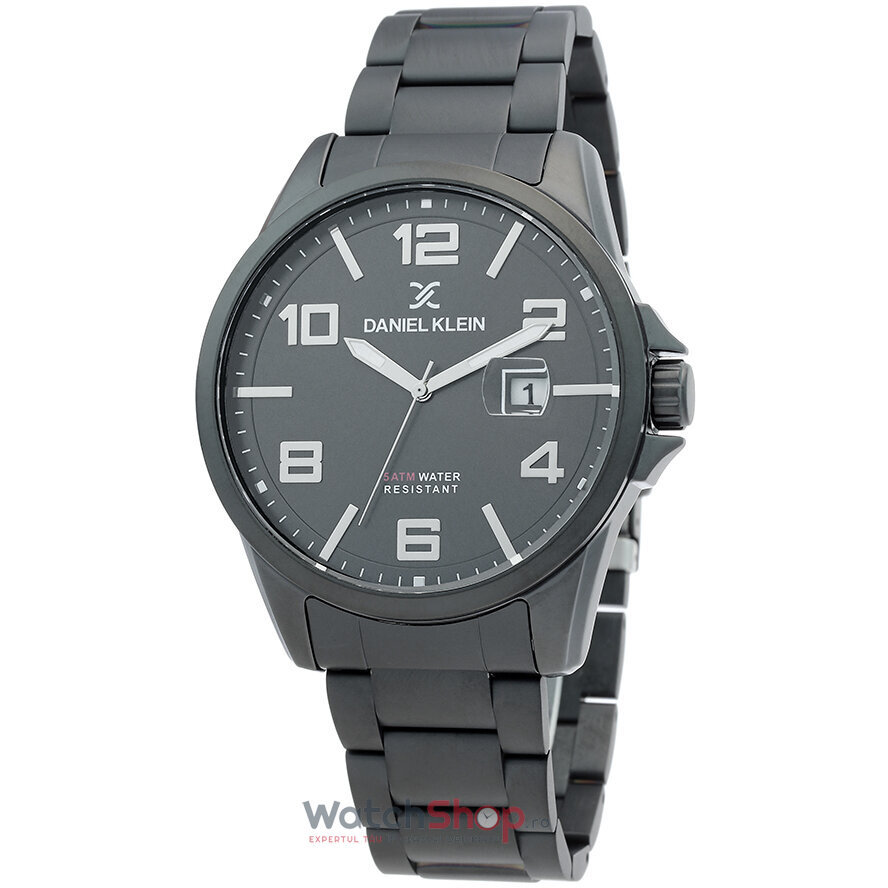 Ceas Daniel Klein Original Barbatesc Elegant Negru PREMIUM DK.1.12363.6 Quartz cu Comanda Online